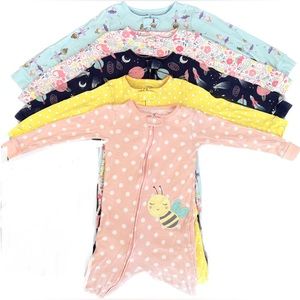 Lot of 5 Carter’s Snug Fit Cotton Footless Pajamas